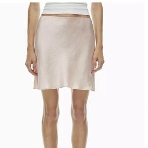Babaton Aritzia Slip Satin Mini Skirt, women's size 4.